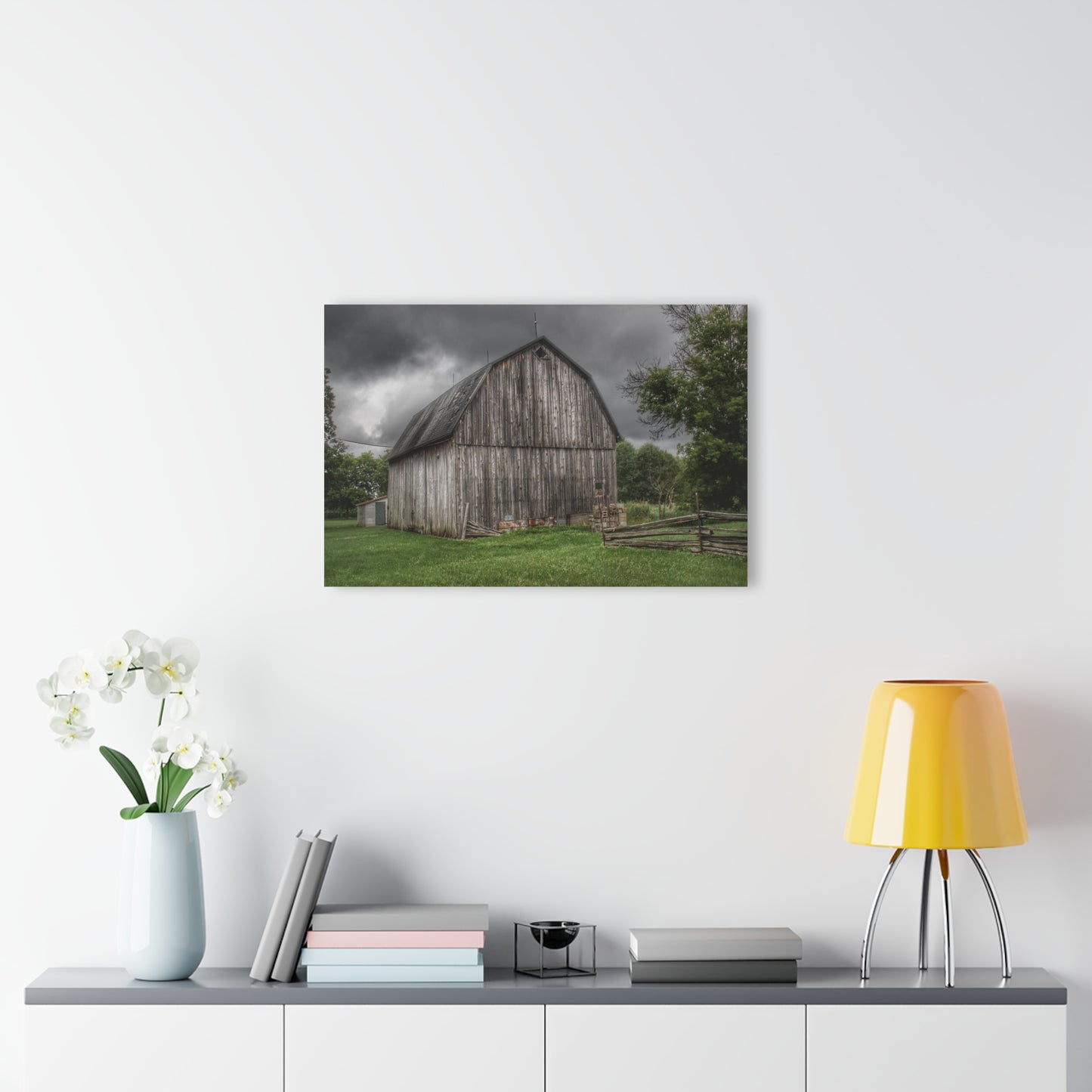 U R There Photography Attica Grey Rustic Farmhouse Acrylic Wall Print