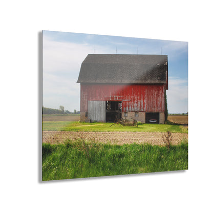 U R There Photography Unionville Elmwood Road Red I Rustic Farmhouse Acrylic Wall Print