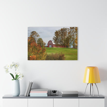 U R There Photography Lyons Road Red Rustic Farmhouse Acrylic Wall Print