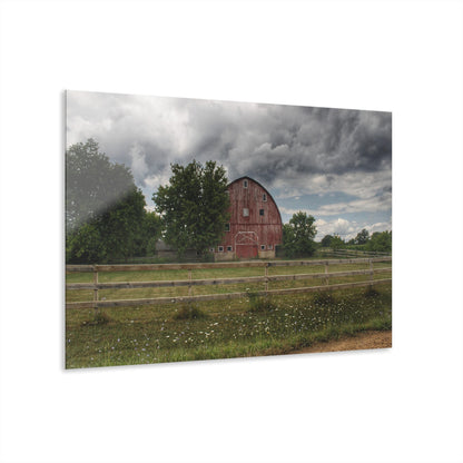 U R There Photography Elba Township Red Rustic Farmhouse Acrylic Wall Print