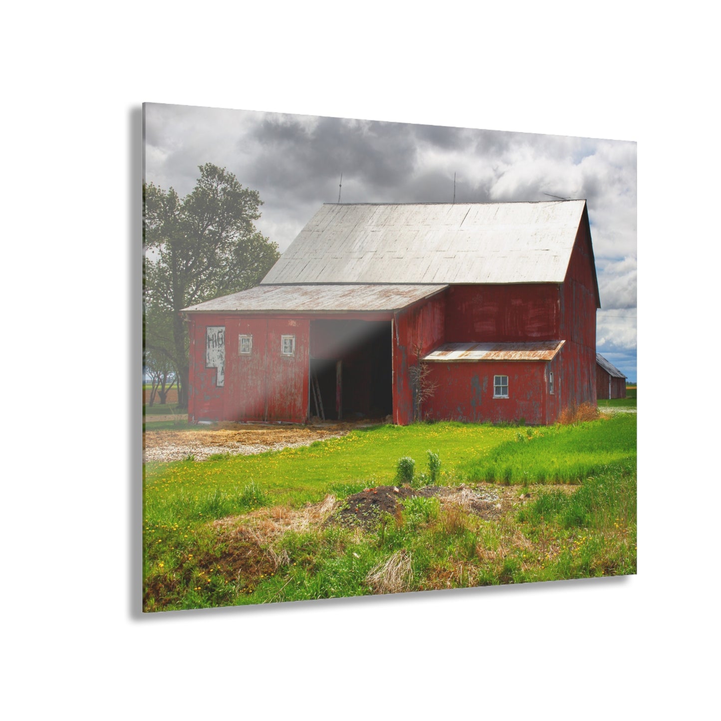 U R There Photography Rescue Road Reds Rustic Farmhouse Acrylic Wall Print