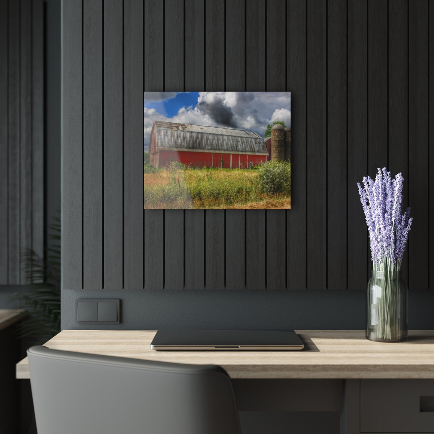 U R There Photography Shelby Red I Rustic Farmhouse Acrylic Wall Print