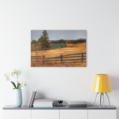 U R There Photography Green Barns and Broken Fences Rustic Farmhouse Acrylic Wall Print