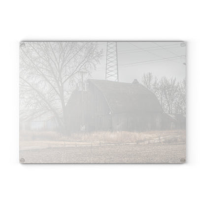U R There Photography Barnes Road End of Days Rustic Farmhouse Tempered-Glass Cutting Board