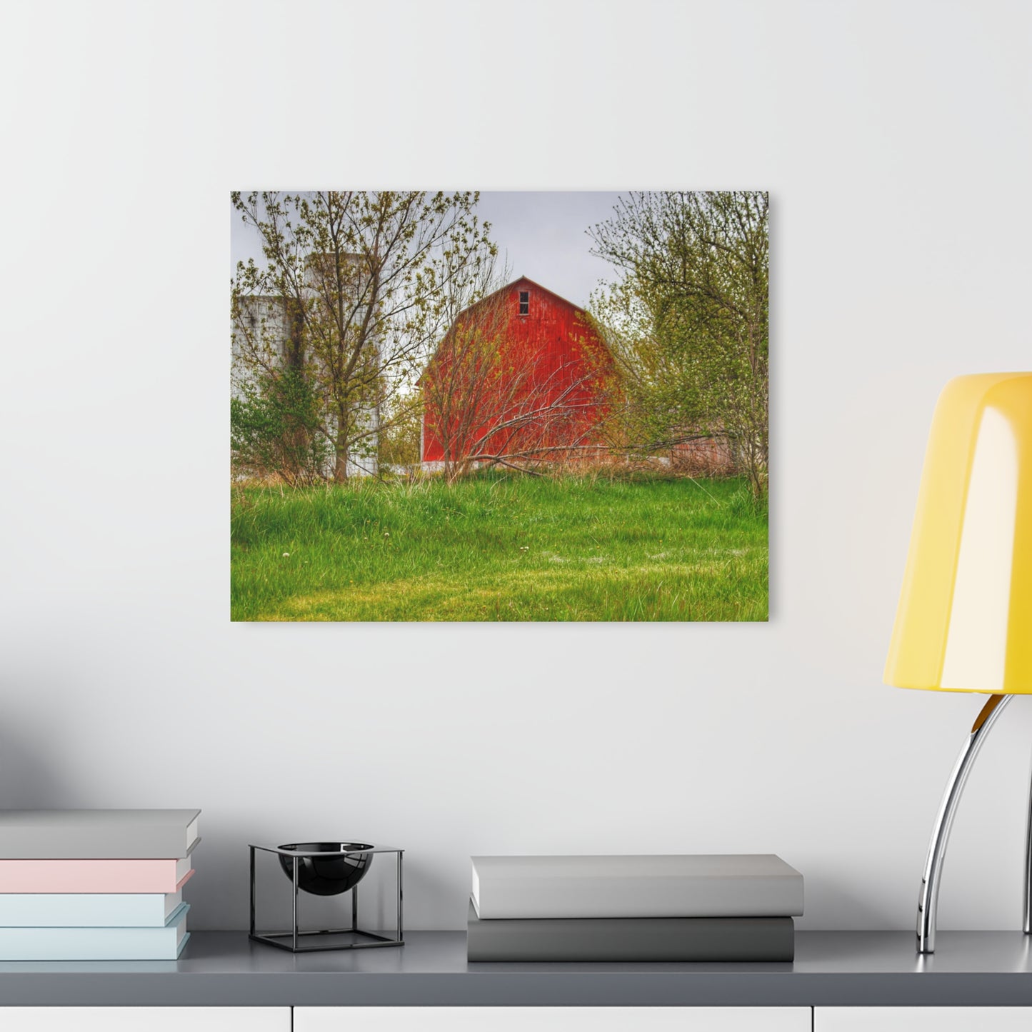 U R There Photography Castle Corner Red I Rustic Farmhouse Acrylic Wall Print