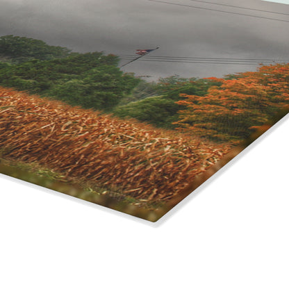 U R There Photography Saginaw Road White Rustic Farmhouse Tempered-Glass Cutting Board