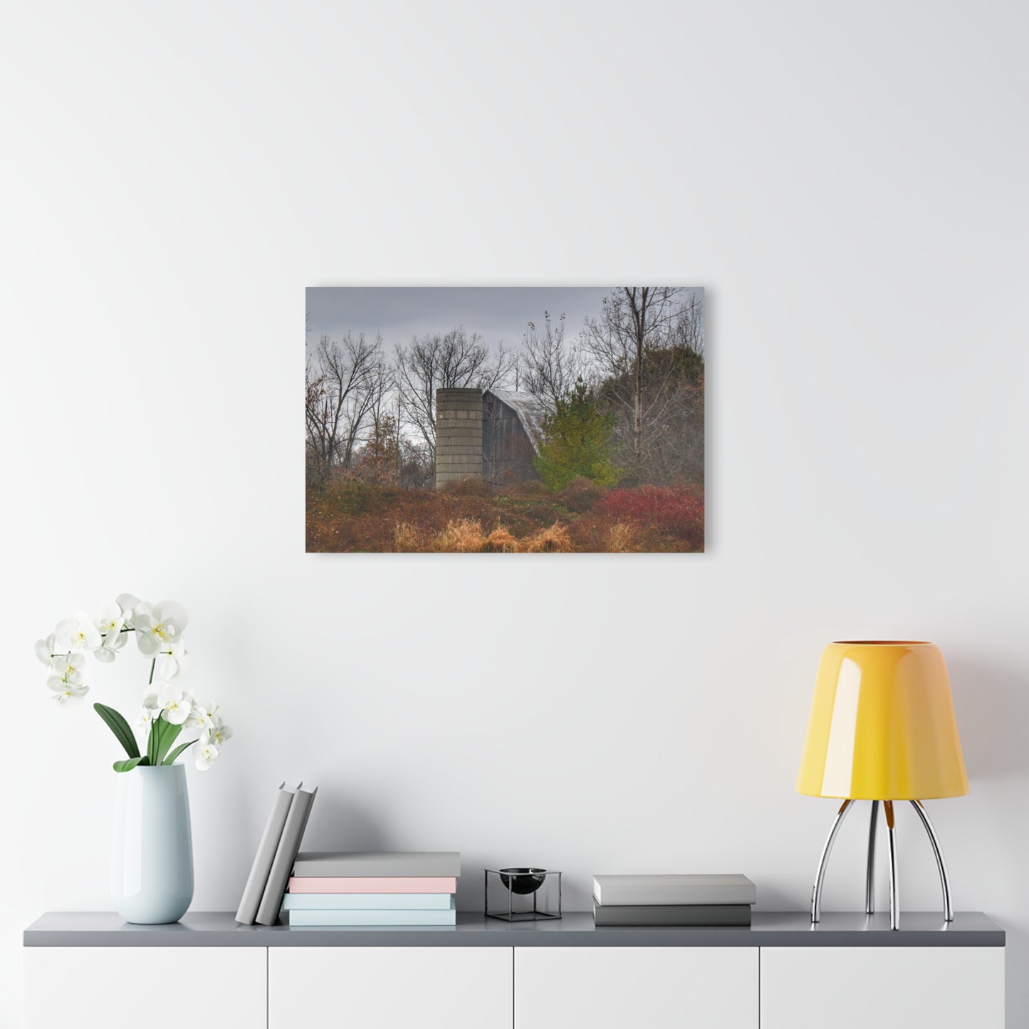 U R There Photography Freiberger Road Hidden Grey Rustic Farmhouse Acrylic Wall Print