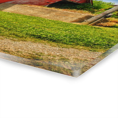 U R There Photography Marlette Road Saltbox Red Rustic Farmhouse Acrylic Wall Print