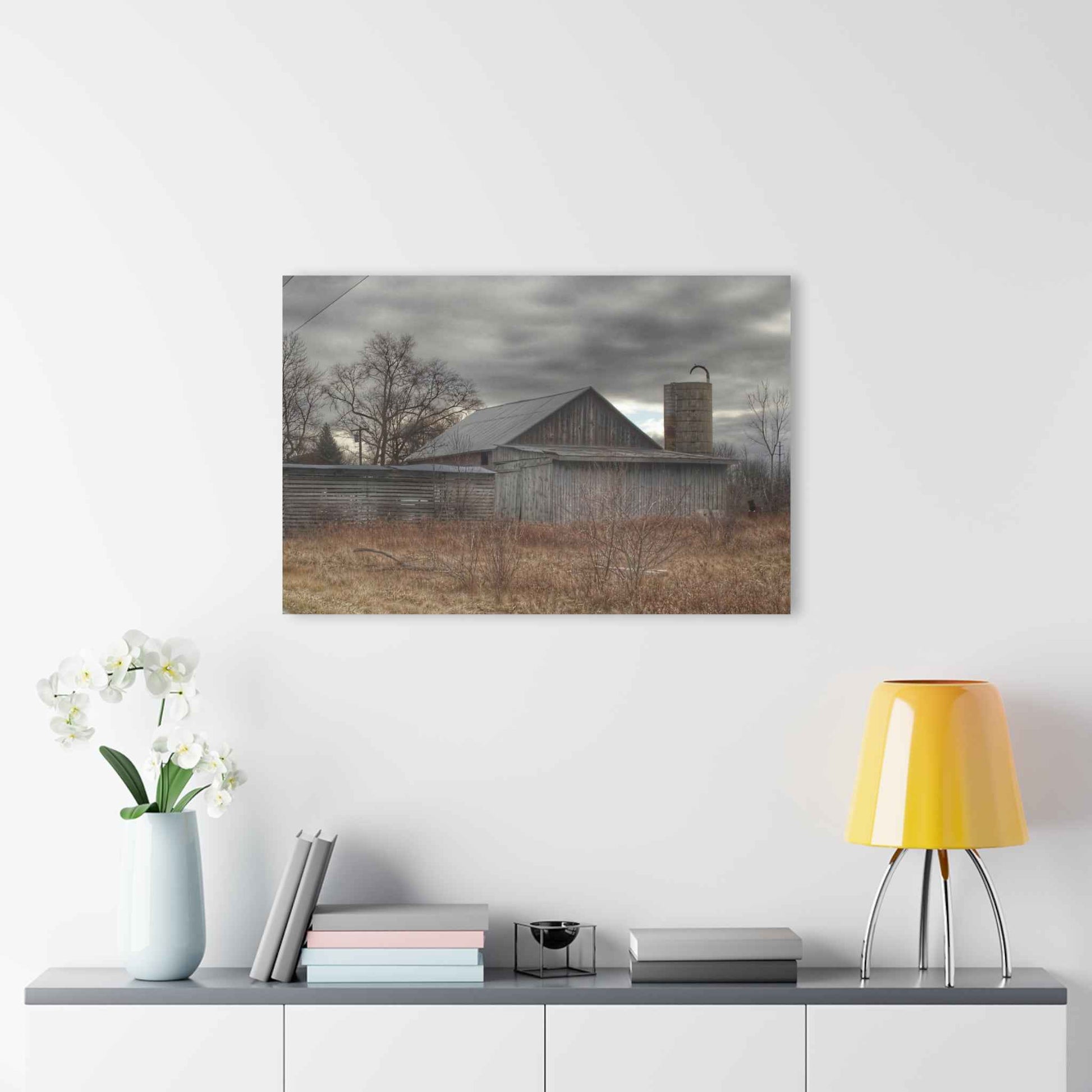U R There Photography Church Road Grey I Rustic Farmhouse Acrylic Wall Print