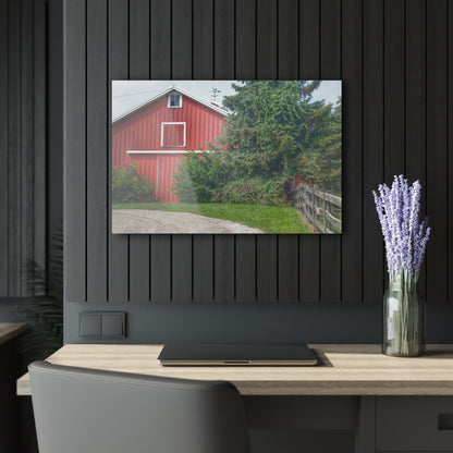 U R There Photography Modern Red I Rustic Farmhouse Acrylic Wall Print