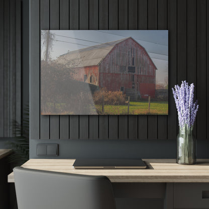 Barn Boutique Modern Farmhouse Acrylic Wall Print| Dodge Road Old Red II