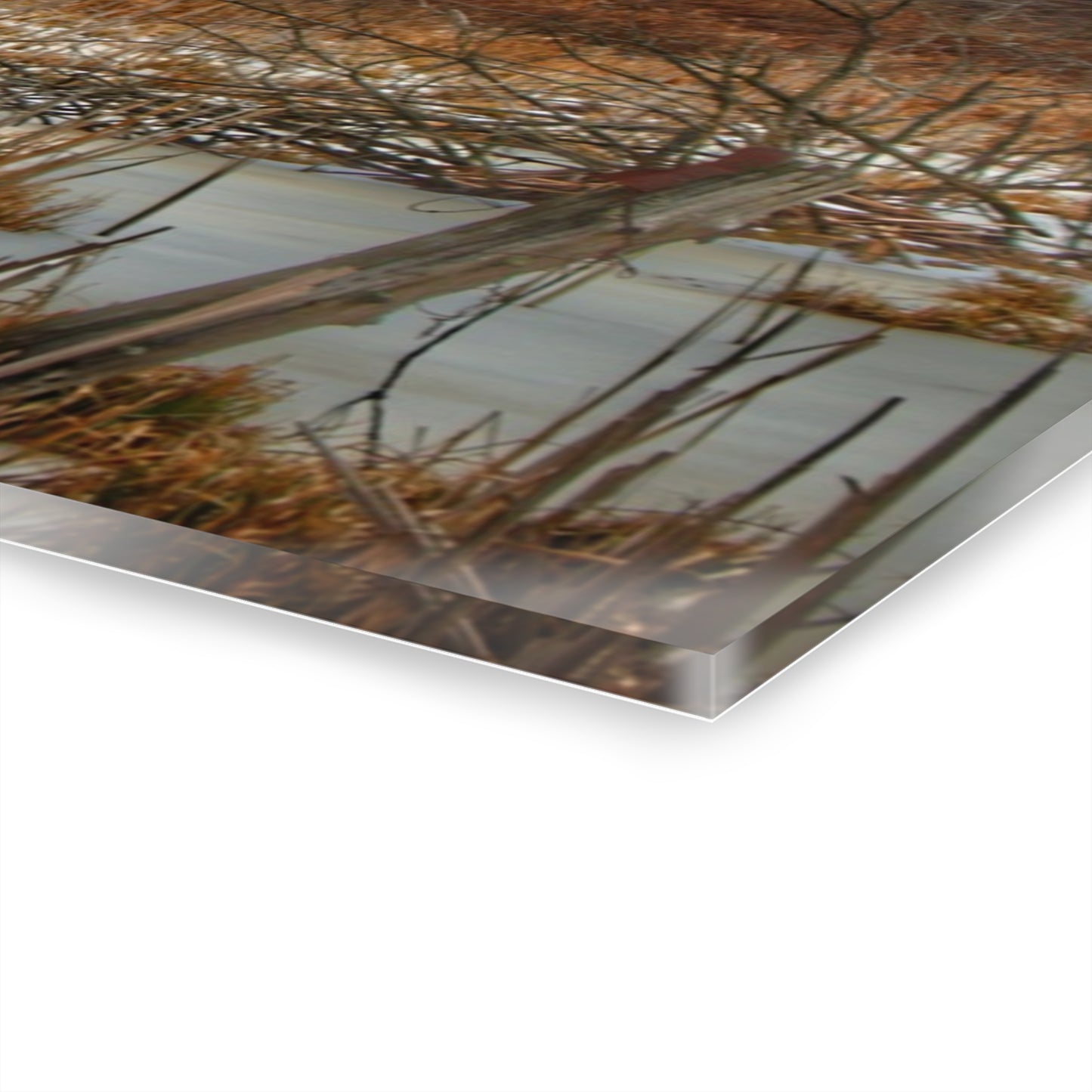 U R There Photography Norway Lake Hidden Grey I Rustic Farmhouse Acrylic Wall Print