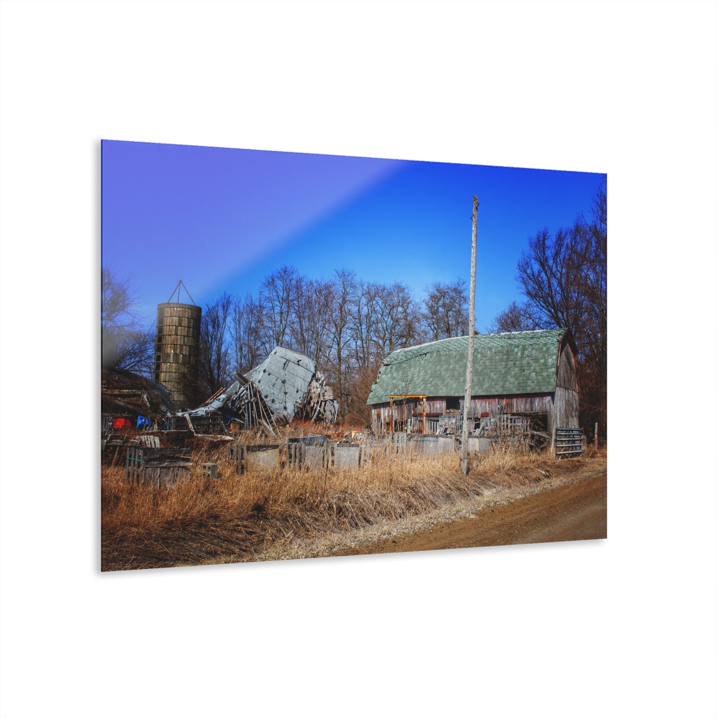 Romeo Plank Road Forgotten Greys II Rustic Farmhouse Acrylic Wall Print