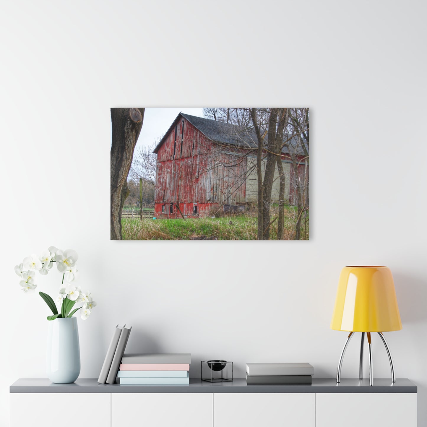 U R There Photography Lake George Red I Rustic Farmhouse Acrylic Wall Print