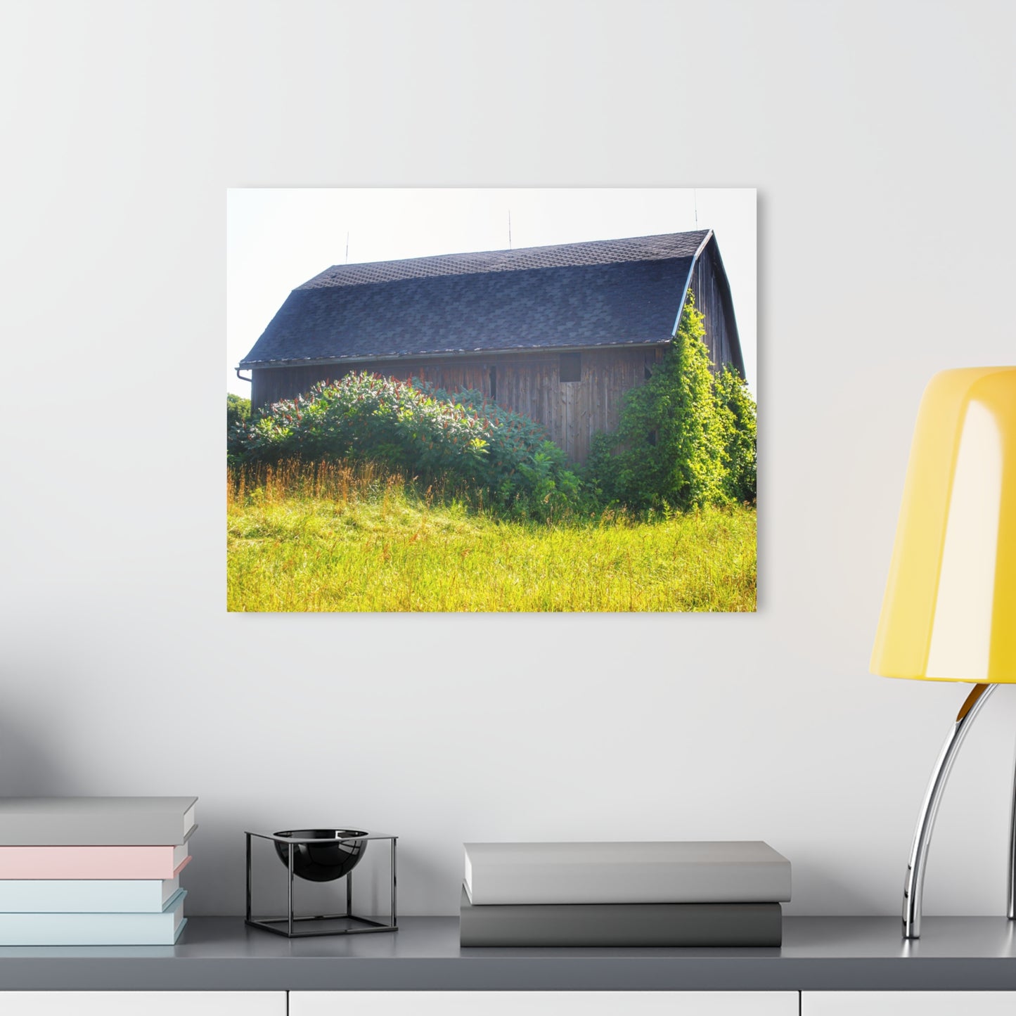 U R There Photography North Lake Pleasant Road Old Grey Rustic Farmhouse Acrylic Wall Print