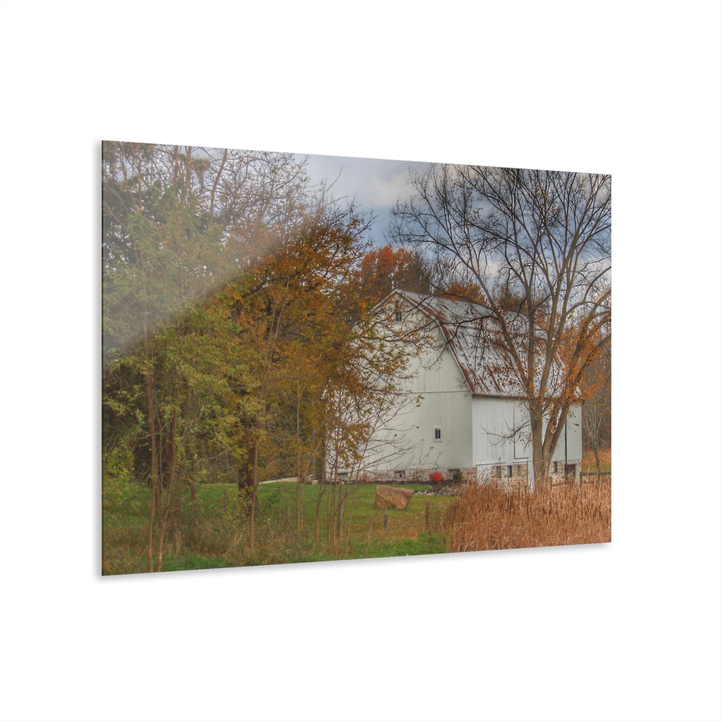U R There Photography East Oakwood White Rustic Farmhouse Acrylic Wall Print