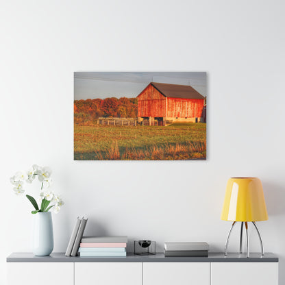 U R There Photography Lake Pleasant Corral Red II Rustic Farmhouse Acrylic Wall Print