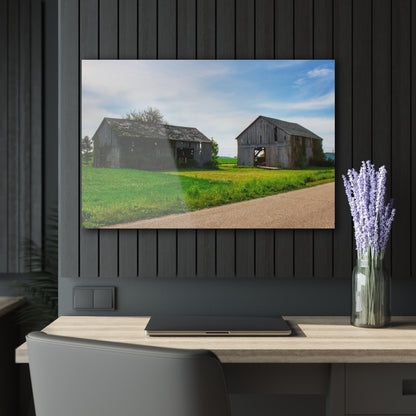 U R There Photography Caro Road Twin Greys I Rustic Farmhouse Acrylic Wall Print