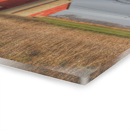 U R There Photography Harrington Road Red and Silo Rustic Farmhouse Acrylic Wall Print