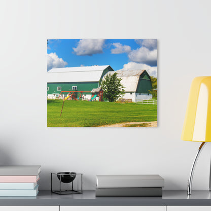 U R There Photography Hough Road Green Rustic Farmhouse Acrylic Wall Print