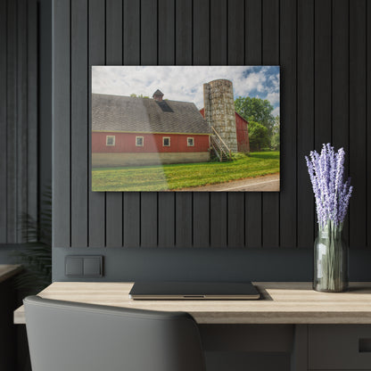 U R There Photography Metamora Red Silo Rustic Farmhouse Acrylic Wall Print