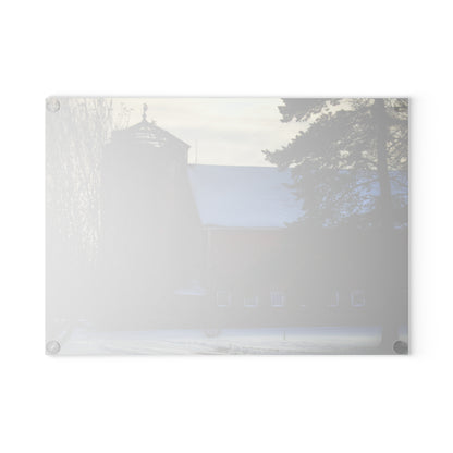 U R There Photography Ebeling Road Red Rustic Farmhouse Tempered-Glass Cutting Board