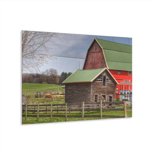 U R There Photography Oregon Road Tilted Little Grey Rustic Farmhouse Acrylic Wall Print