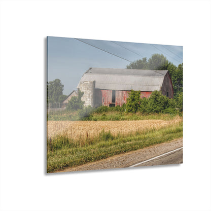 U R There Photography Dodge Road Old Red Rustic Farmhouse Acrylic Wall Print