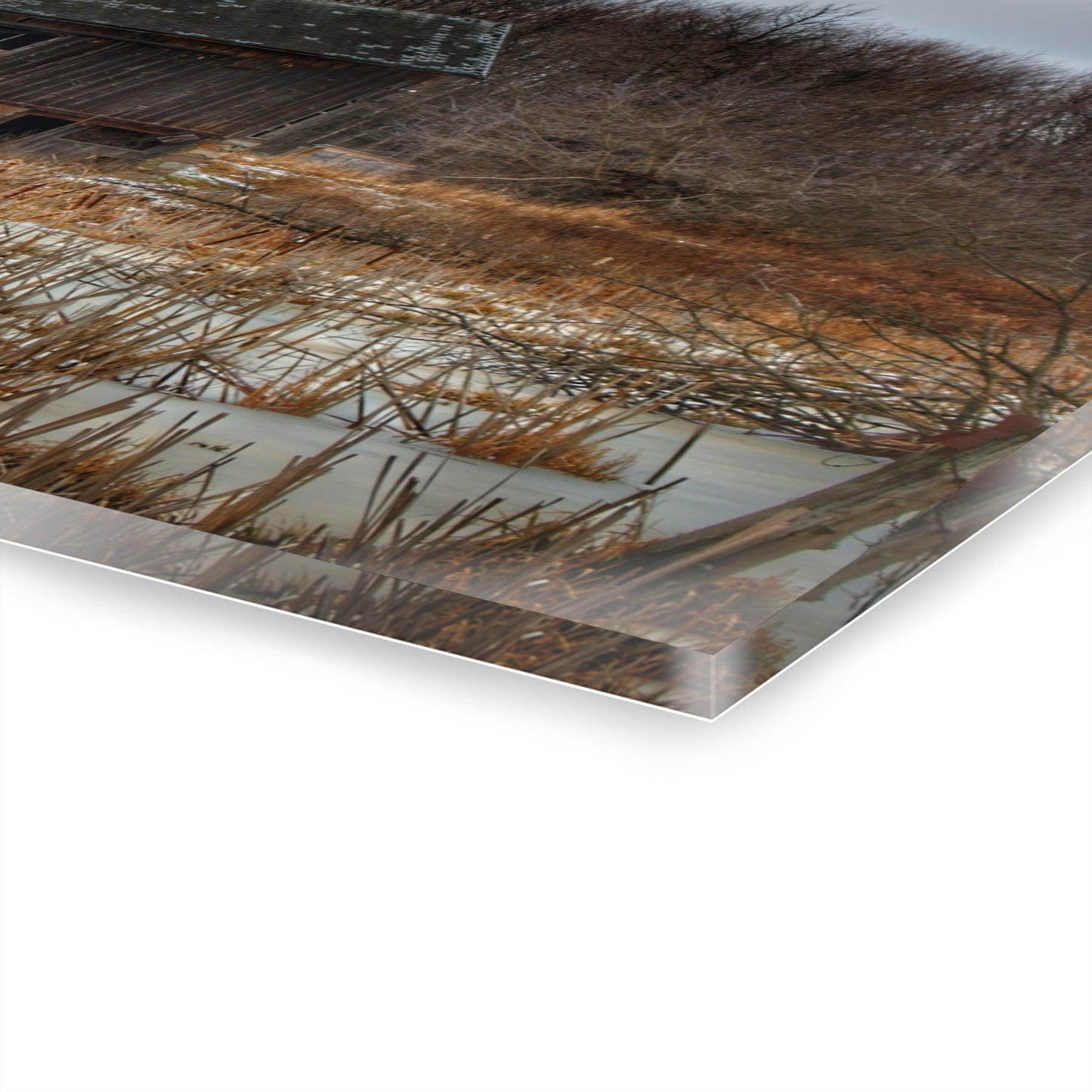 U R There Photography Norway Lake Hidden Grey I Rustic Farmhouse Acrylic Wall Print