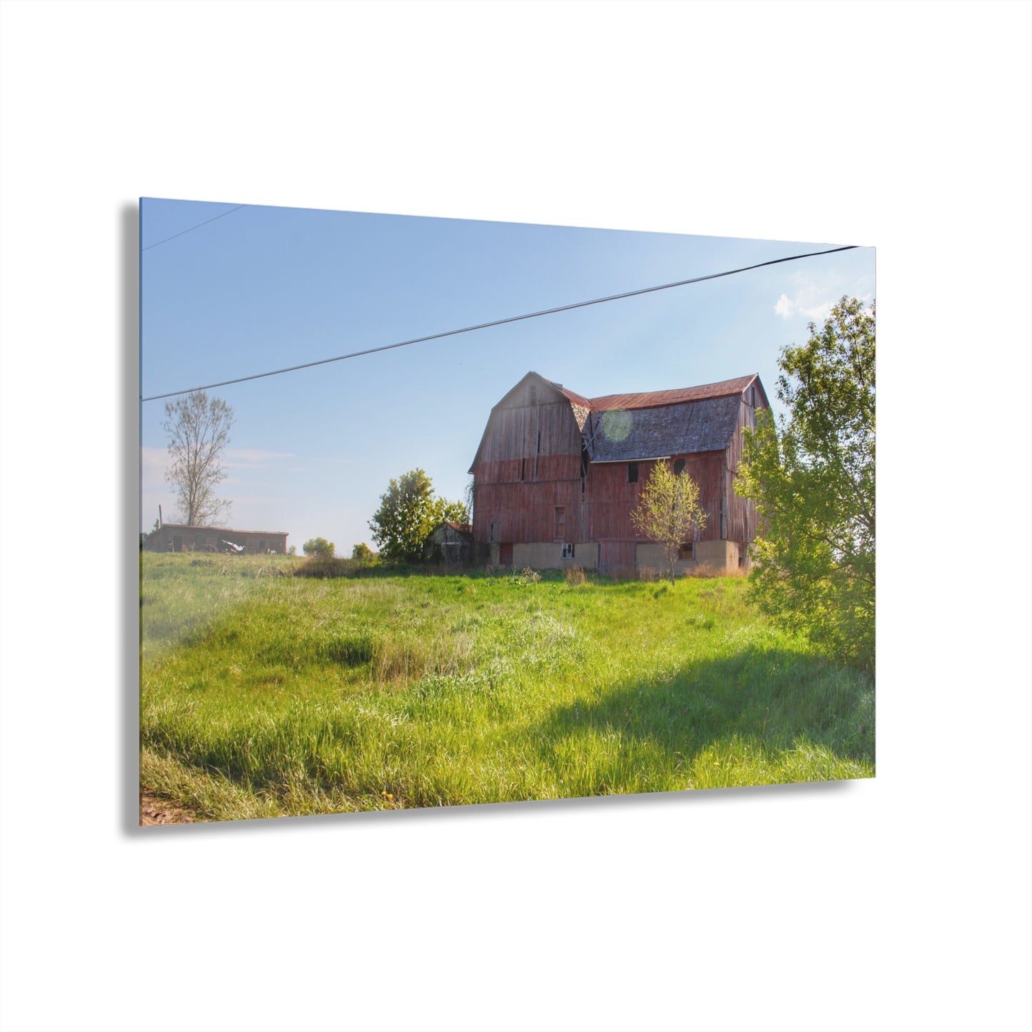 U R There Photography Leslie Road Red I Rustic Farmhouse Acrylic Wall Print