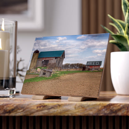 U R There Photography Cedar Creek Road Reds Rustic Farmhouse Decorative Ceramic Tile