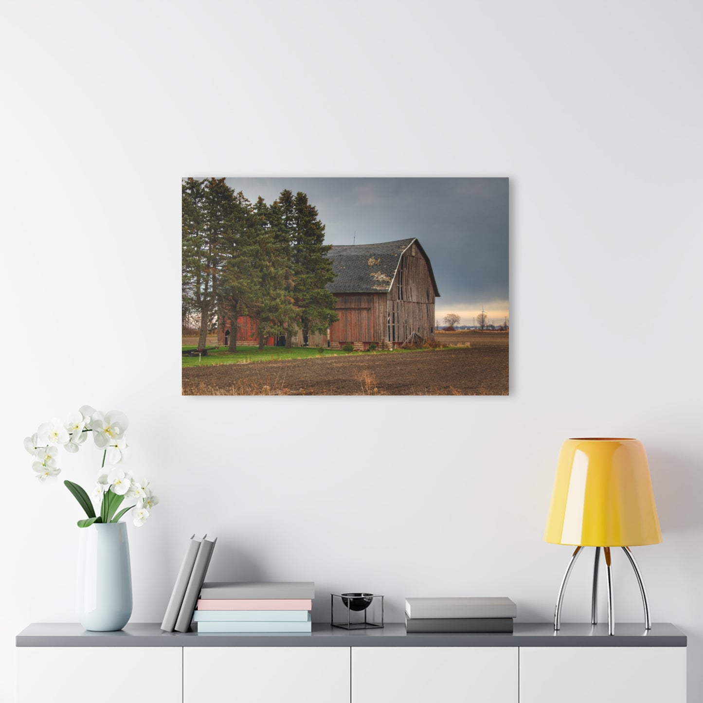 U R There Photography Owendale Red Rustic Farmhouse Acrylic Wall Print