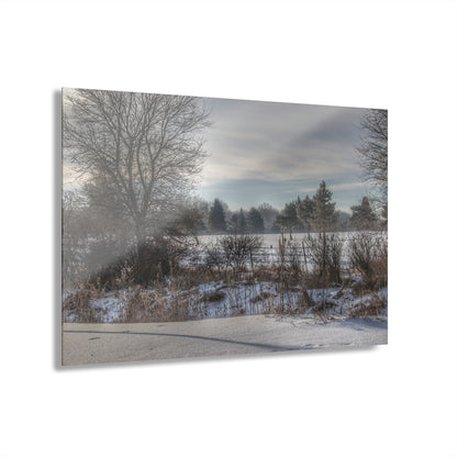 U R There Photography Winter in Mayfield Rustic Farmhouse Acrylic Wall Print