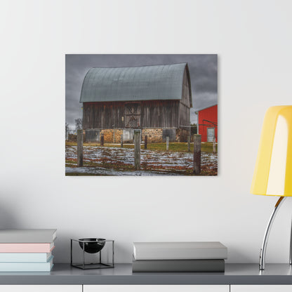 U R There Photography Schott Road Grey III Rustic Farmhouse Acrylic Wall Print