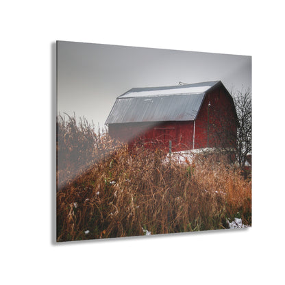 U R There Photography Noble Road Red Rustic Farmhouse Acrylic Wall Print