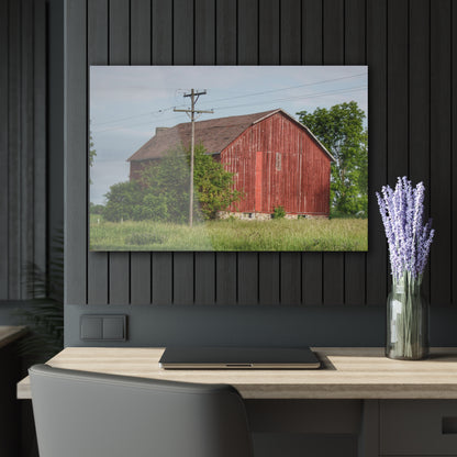 U R There Photography Armstrong Road Red I Rustic Farmhouse Acrylic Wall Print