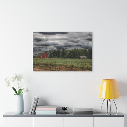 U R There Photography Weyer Road Red and Quonset Rustic Farmhouse Acrylic Wall Print