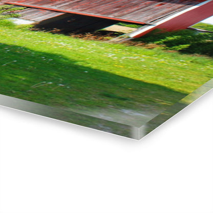 U R There Photography Colwood Road Red Rustic Farmhouse Acrylic Wall Print
