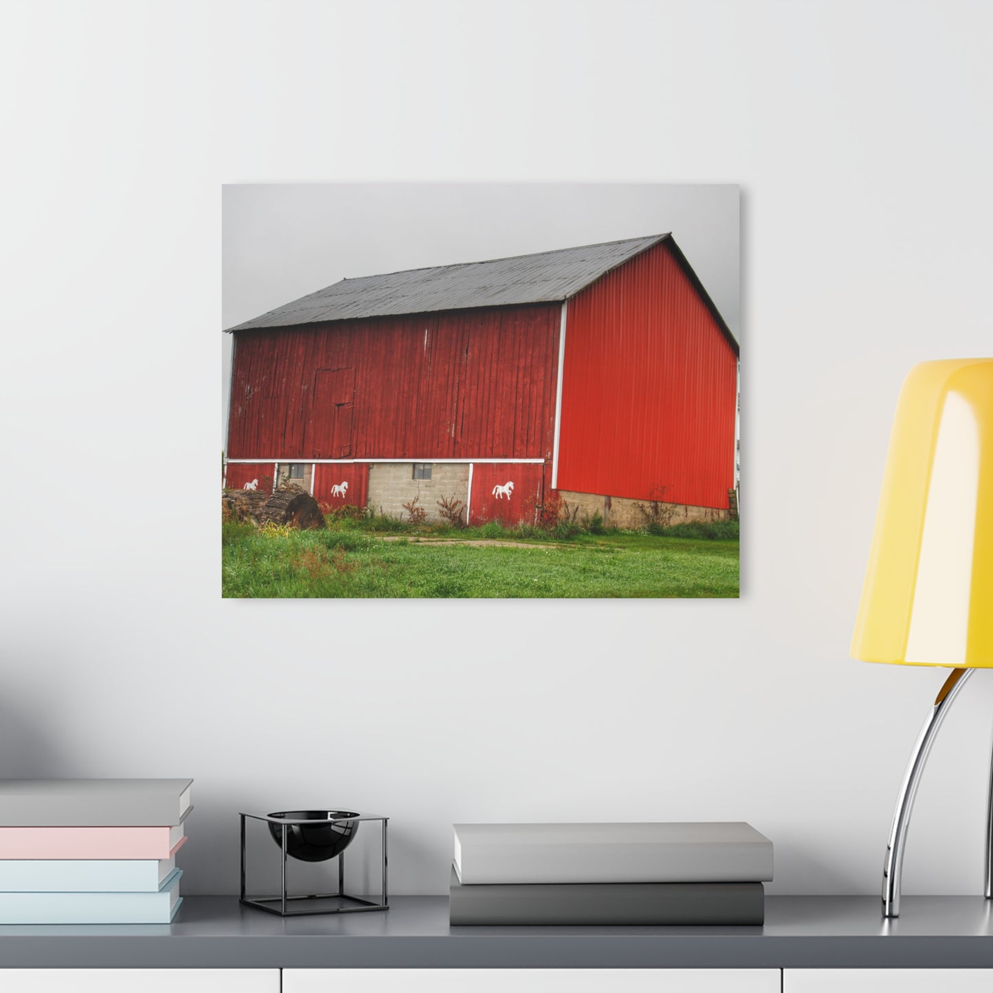 U R There Photography Brown Road Horse Barn II Rustic Farmhouse Acrylic Wall Print