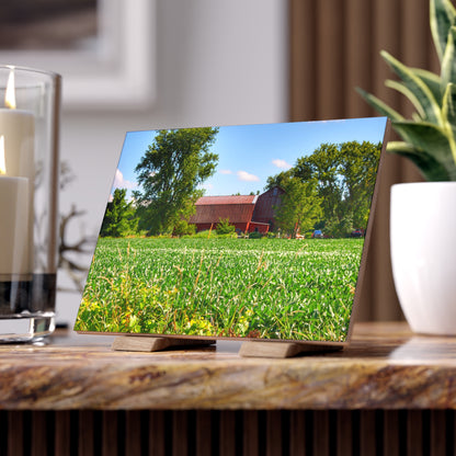 U R There Photography Canada Road Hidden Red Rustic Farmhouse Decorative Ceramic Tile