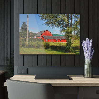 U R There Photography Lake Pleasant Reds II Rustic Farmhouse Acrylic Wall Print