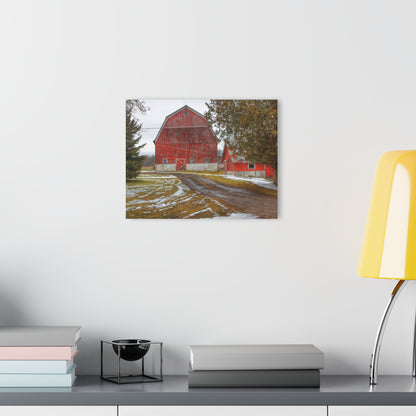 U R There Photography West Barnes Lake Reds Rustic Farmhouse Acrylic Wall Print