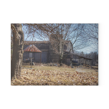 U R There Photography Hagerman Hidden Rustic Farmhouse Tempered-Glass Cutting Board