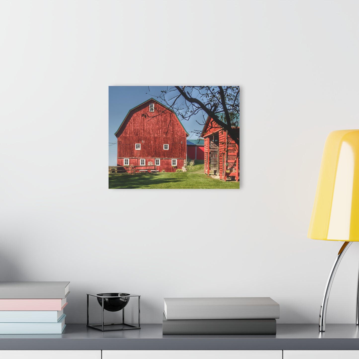 U R There Photography Gardner Road Red II Rustic Farmhouse Acrylic Wall Print