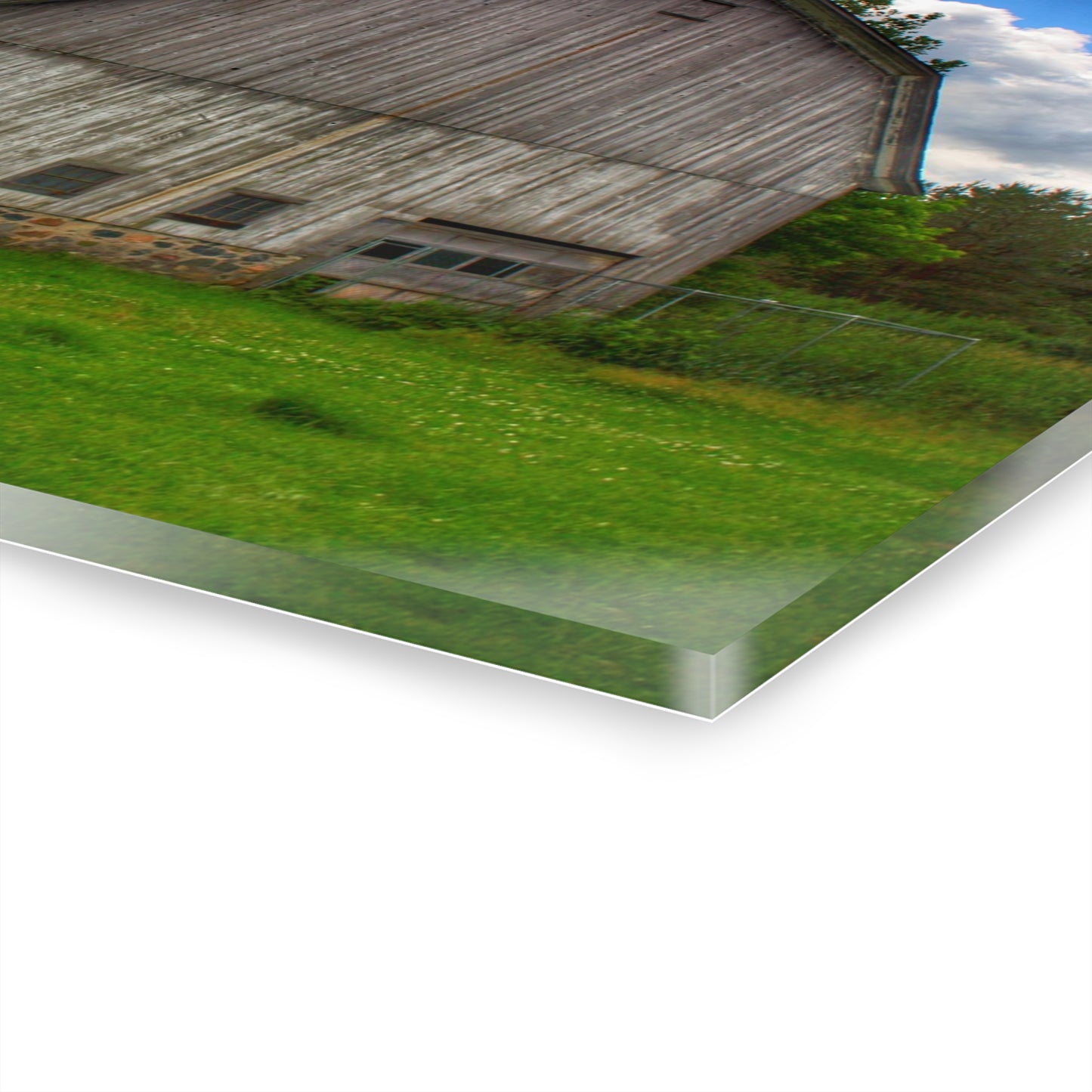 U R There Photography Fieldstone Grey Rustic Farmhouse Acrylic Wall Print