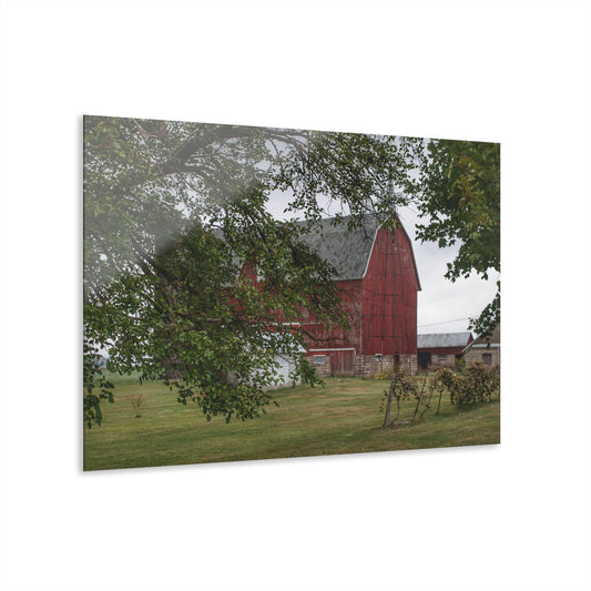 U R There Photography Weaver Road Red I Rustic Farmhouse Acrylic Wall Print