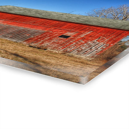 U R There Photography Vernor Road Red Rustic Farmhouse Acrylic Wall Print