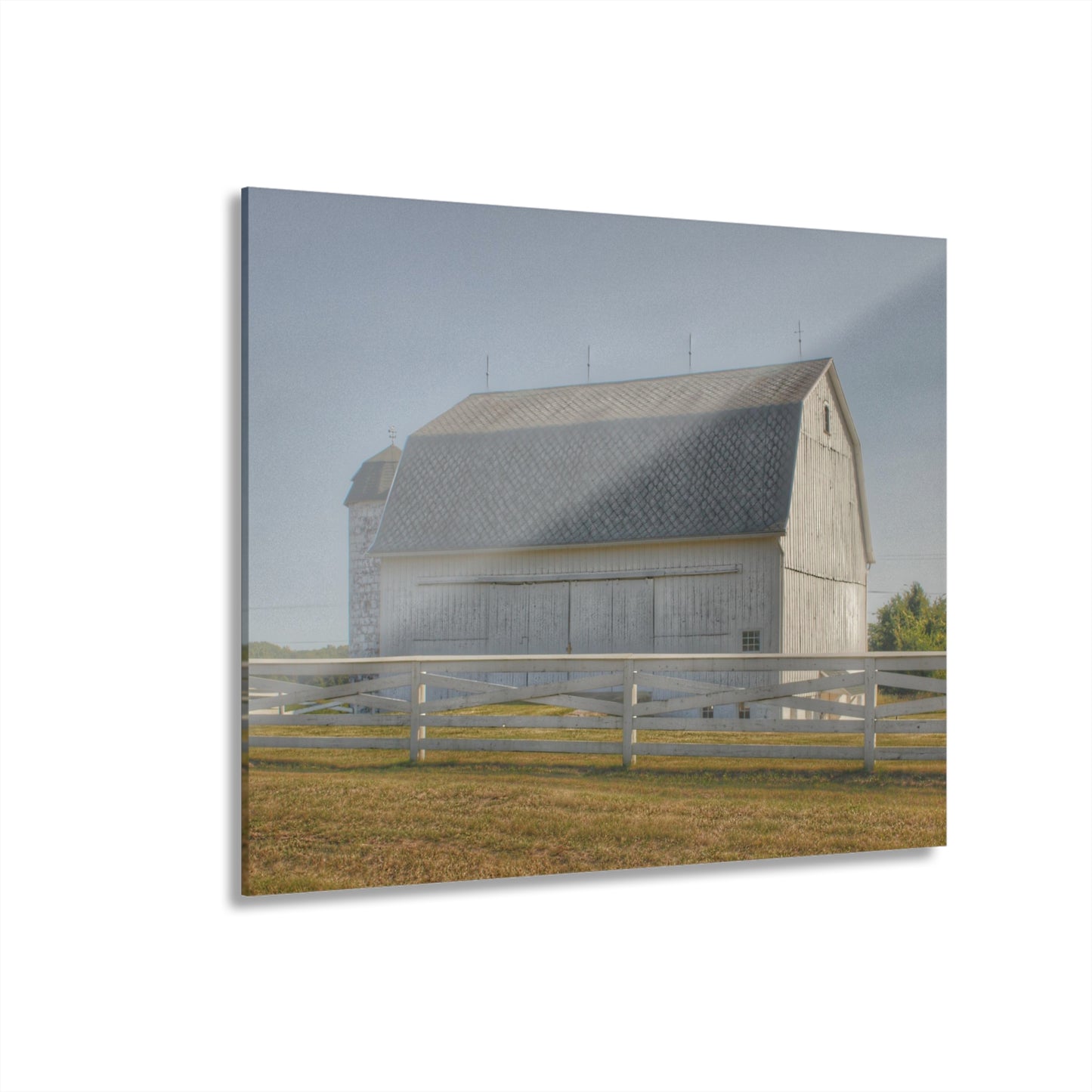 U R There Photography Belsay Road White Rustic Farmhouse Acrylic Wall Print