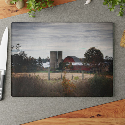 U R There Photography Haines Road Farm Rustic Farmhouse Tempered-Glass Cutting Board