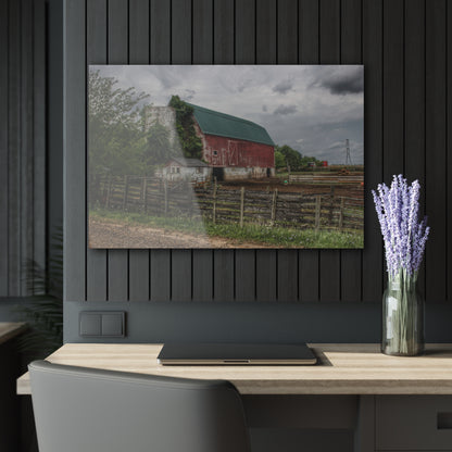 U R There Photography West Hunters Creek Road Red I Rustic Farmhouse Acrylic Wall Print